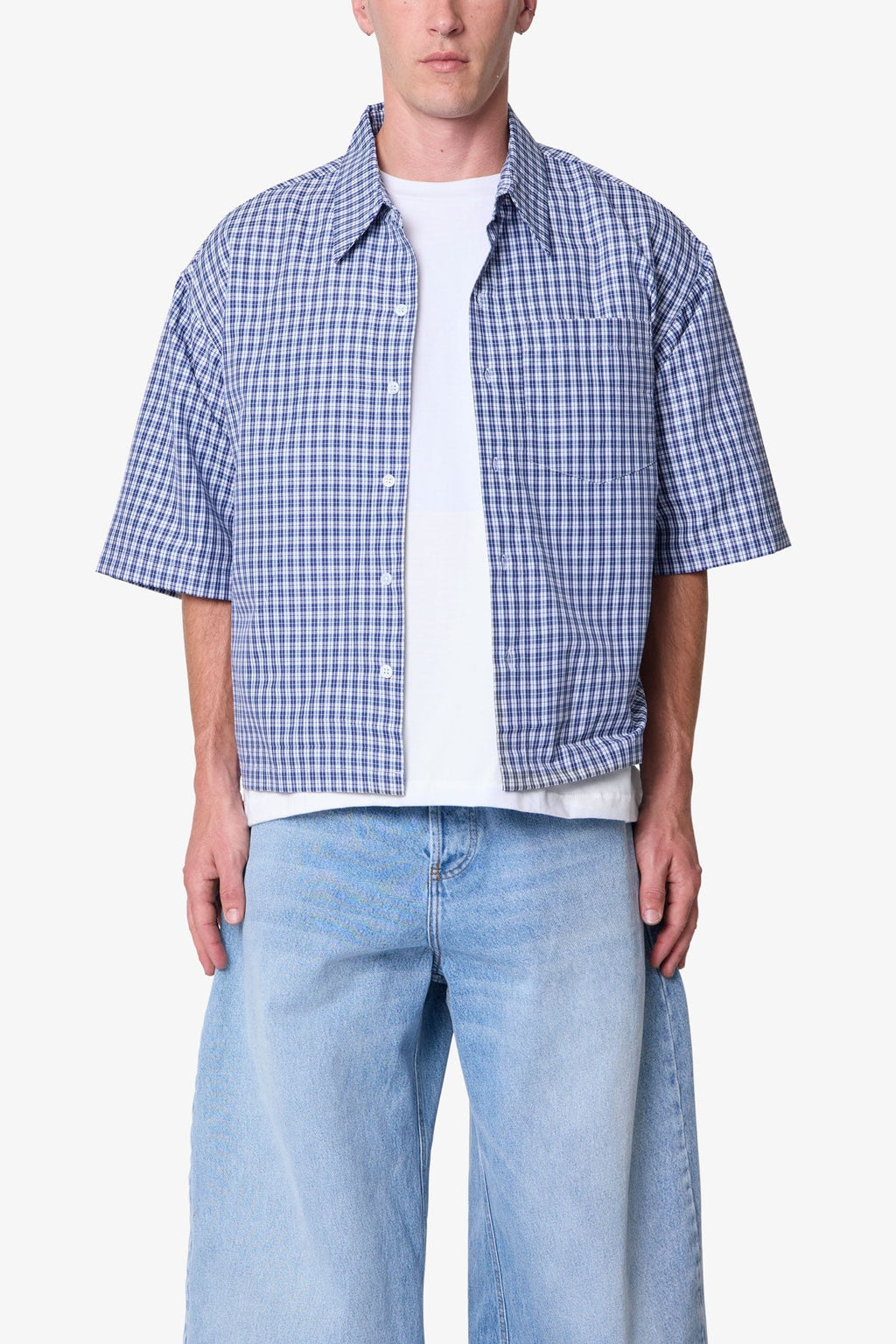 Camisa Para Usar Por Encima de Popelín - Azul