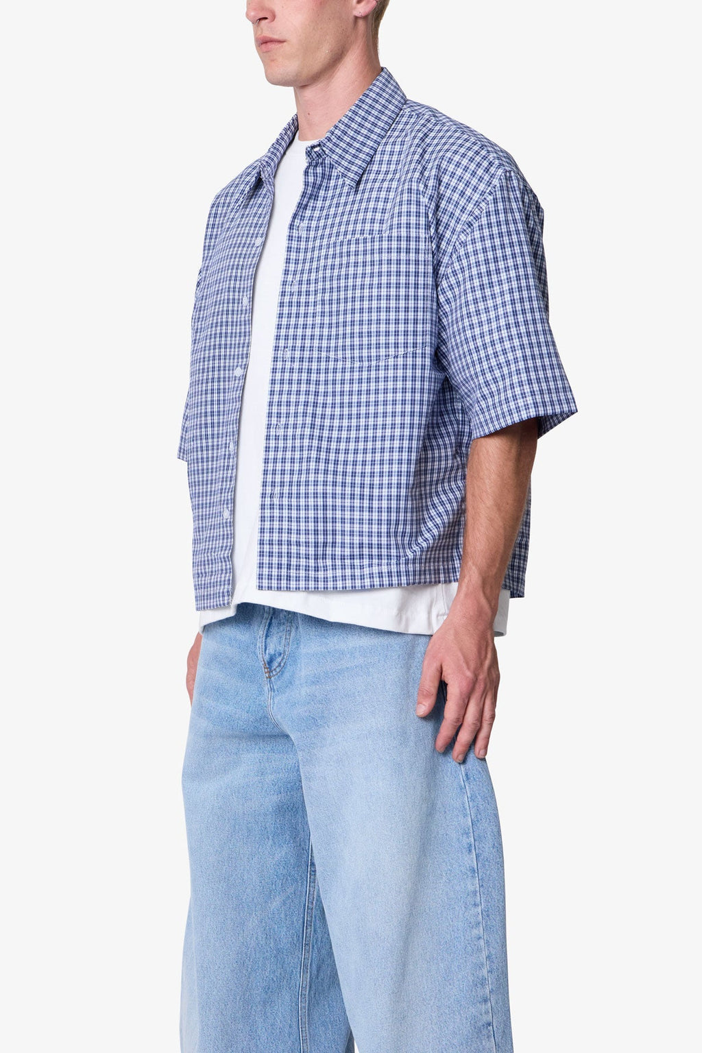 Camisa Para Usar Por Encima de Popelín - Azul