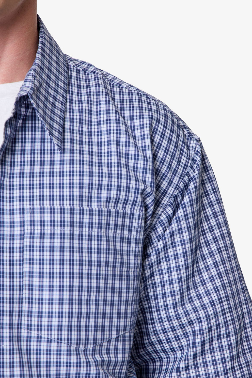 Camisa Para Usar Por Encima de Popelín - Azul