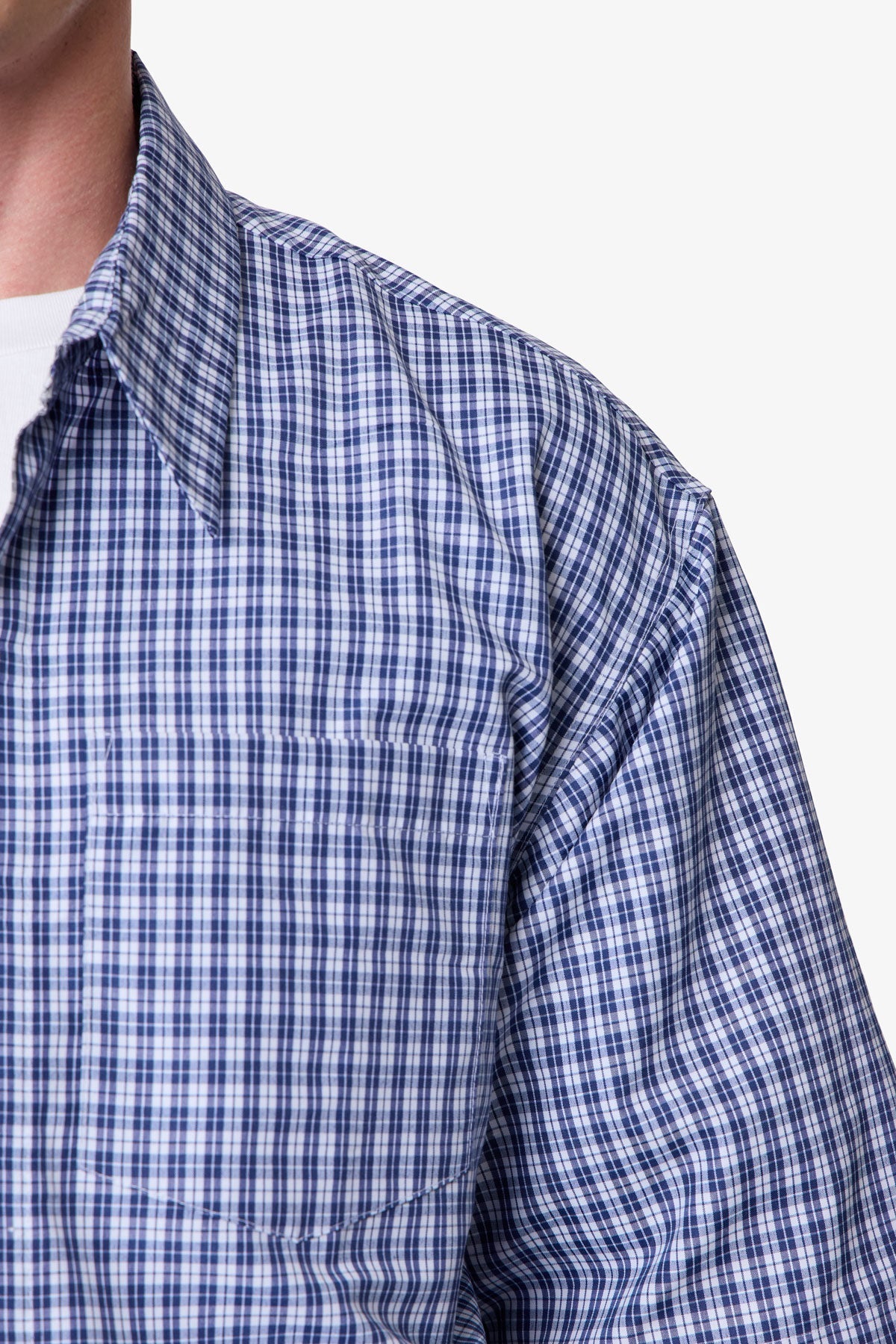 Camisa Para Usar Por Encima de Popelín - Azul
