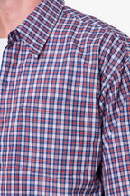 Camisa de Popelín Crujiente - Rojo y Azul