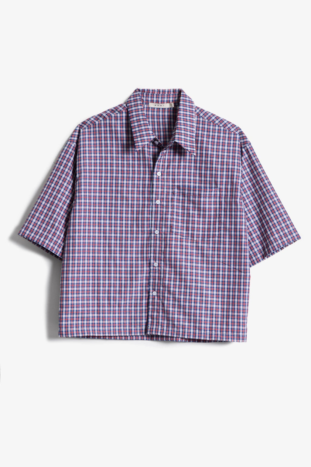 Camisa de Popelín Crujiente - Rojo y Azul