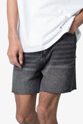 Pantalón Corto de Jean Recortado - Negro