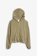 Sudadera con Capucha Térmica de Doble Capa - Oliva Lavado