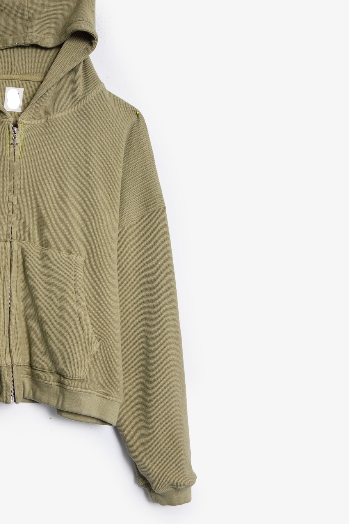 Sudadera con Capucha Térmica de Doble Capa - Oliva Lavado