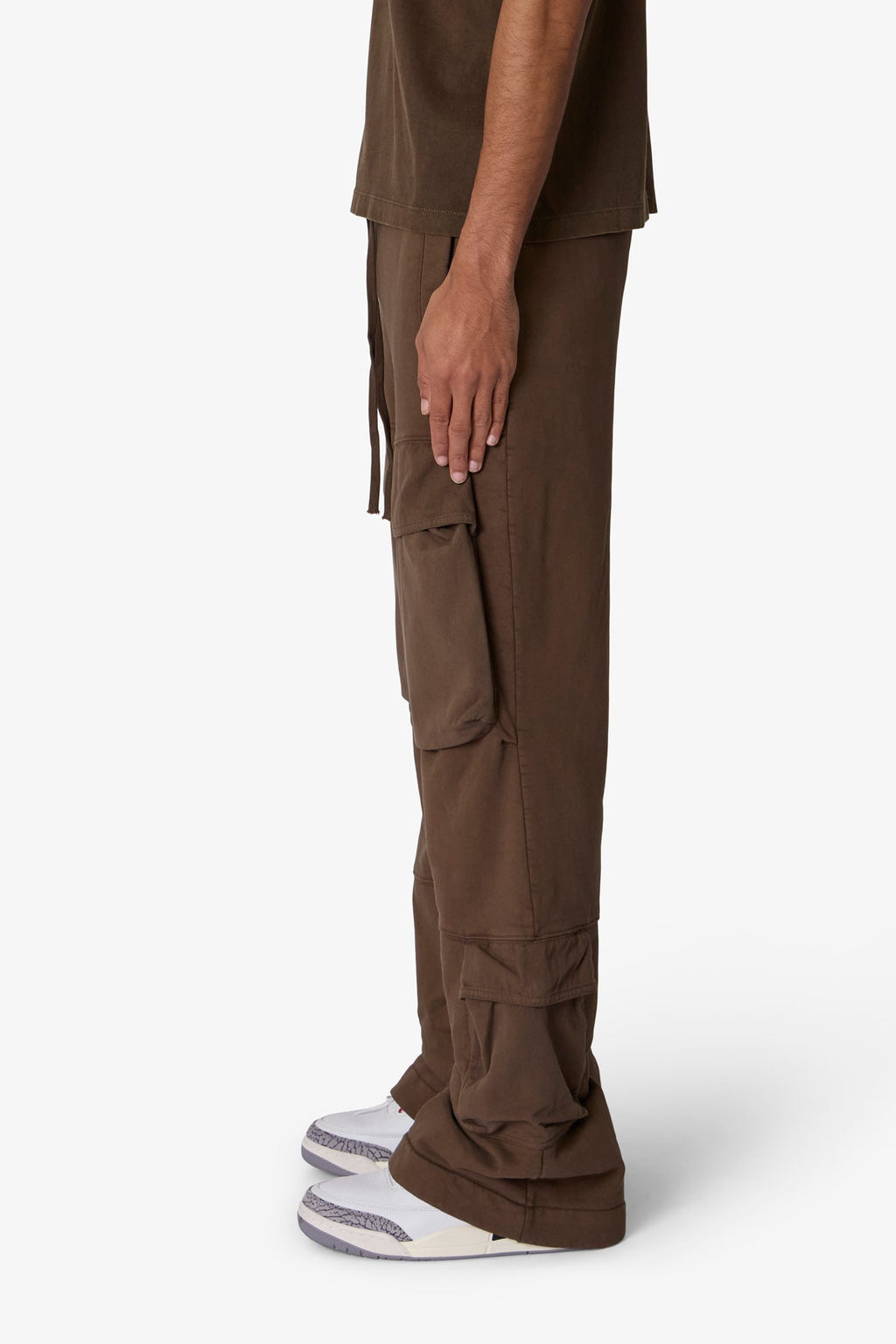 Pantalón de Sudadera con Cargos Frontales - Oliva