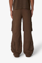 Pantalón de Sudadera con Cargos Frontales - Oliva