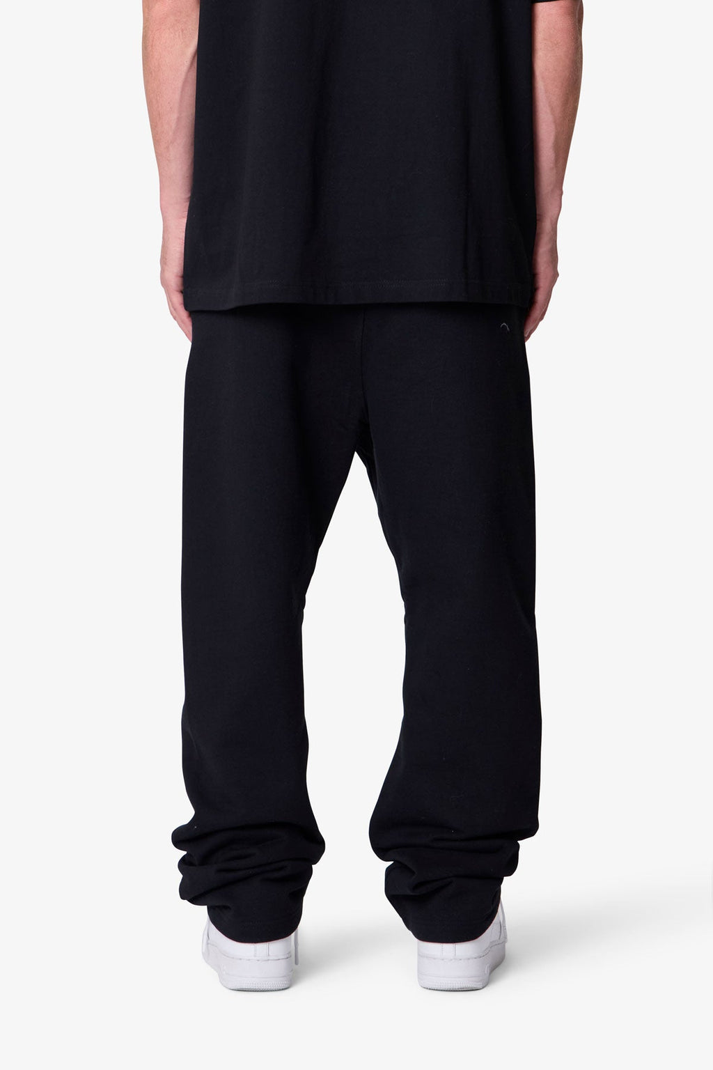 Pantalón de Franela Básico Pesado Holgado - Negro