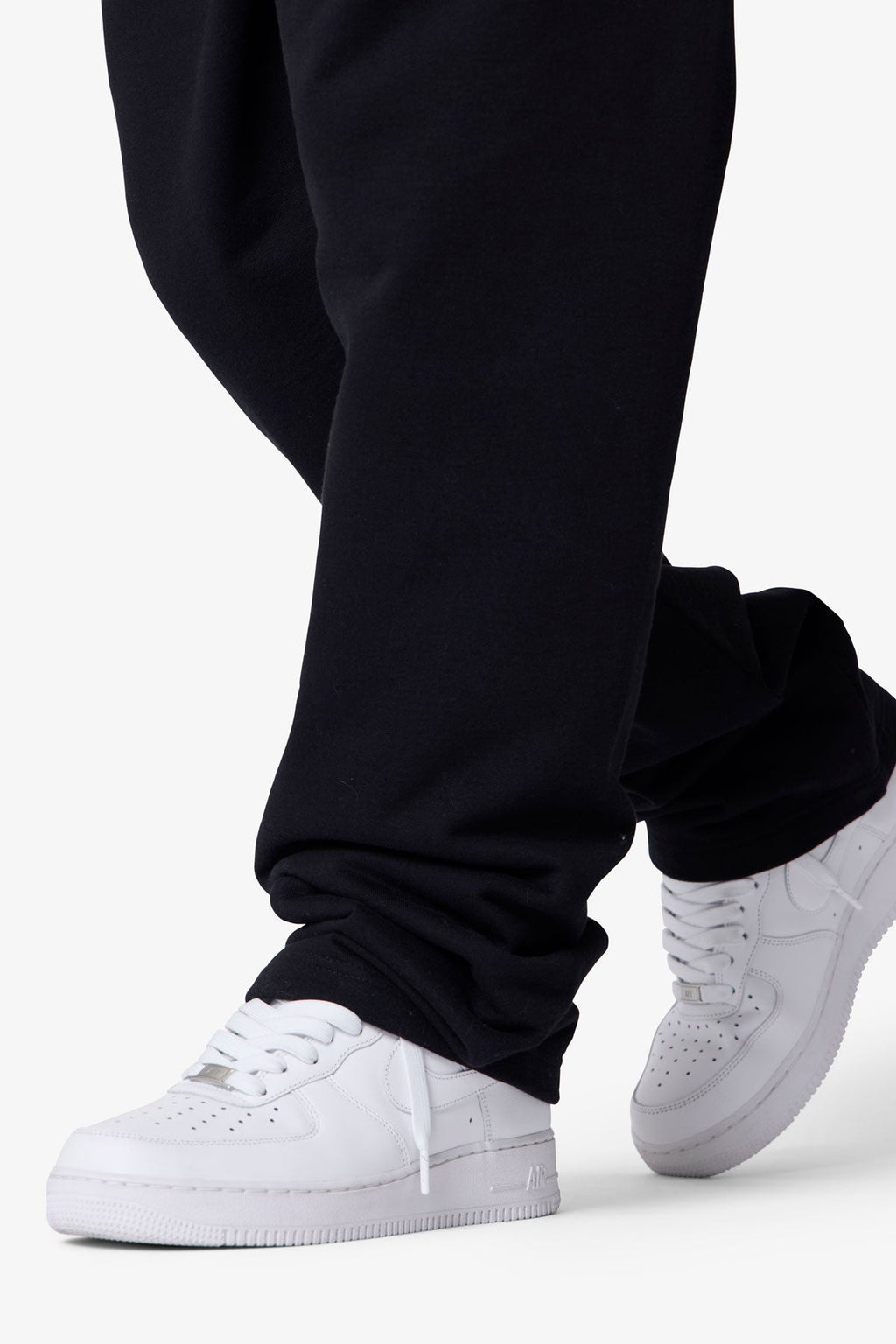 Pantalón de Franela Básico Pesado Holgado - Negro
