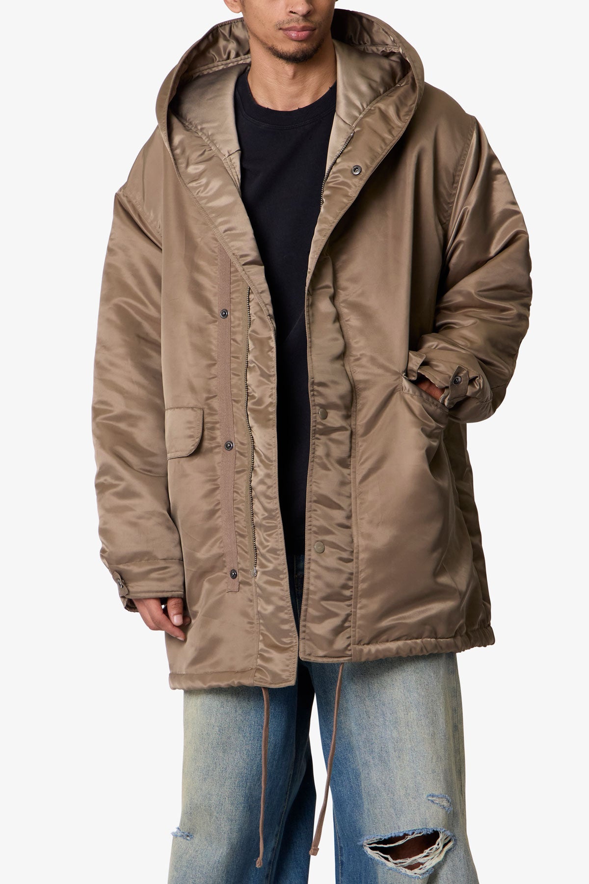 Megaparka Jacket con Capucha - Color Canela