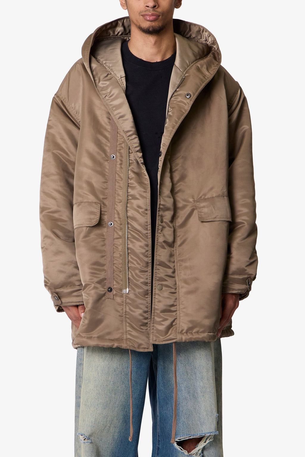 Megaparka Jacket con Capucha - Color Canela