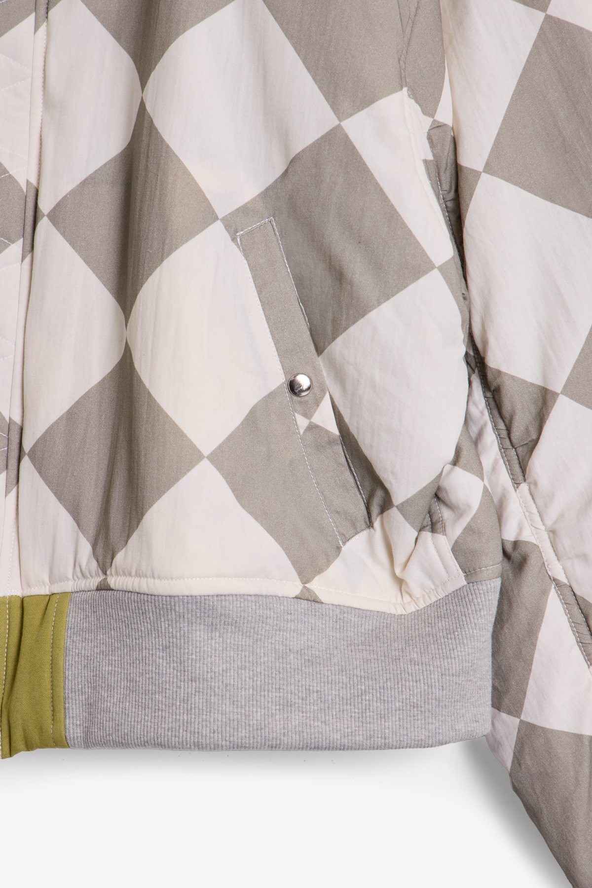 Chaqueta Bomber con Efecto Sobrelavado Reversible - Verde Oliva