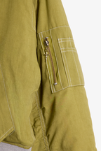 Chaqueta Bomber con Efecto Sobrelavado Reversible - Verde Oliva