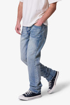 Pantalones Rectos de Denim - Azul Mediano