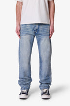 Pantalones Rectos de Denim - Azul Mediano