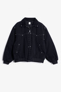 Chaqueta de Trabajo con Remaches - Negro Lavado