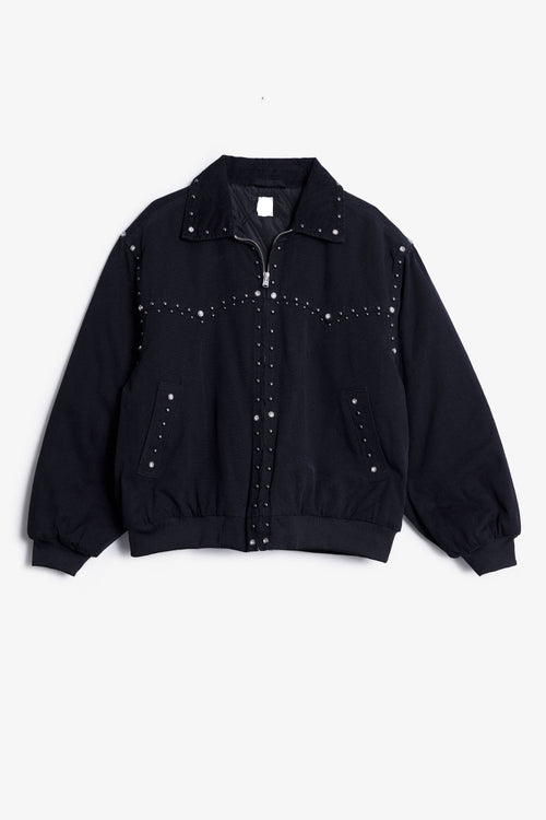 Chaqueta de Trabajo con Remaches - Negro Lavado